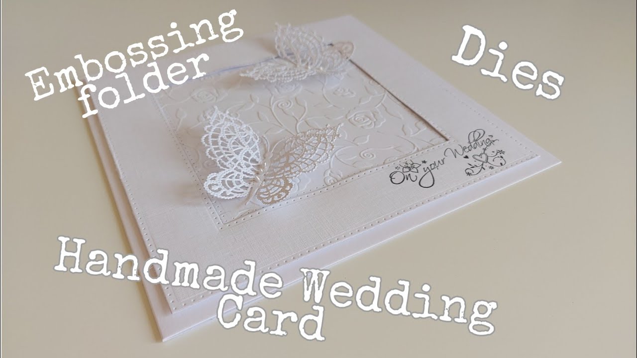 Elegant handmade Wedding Card