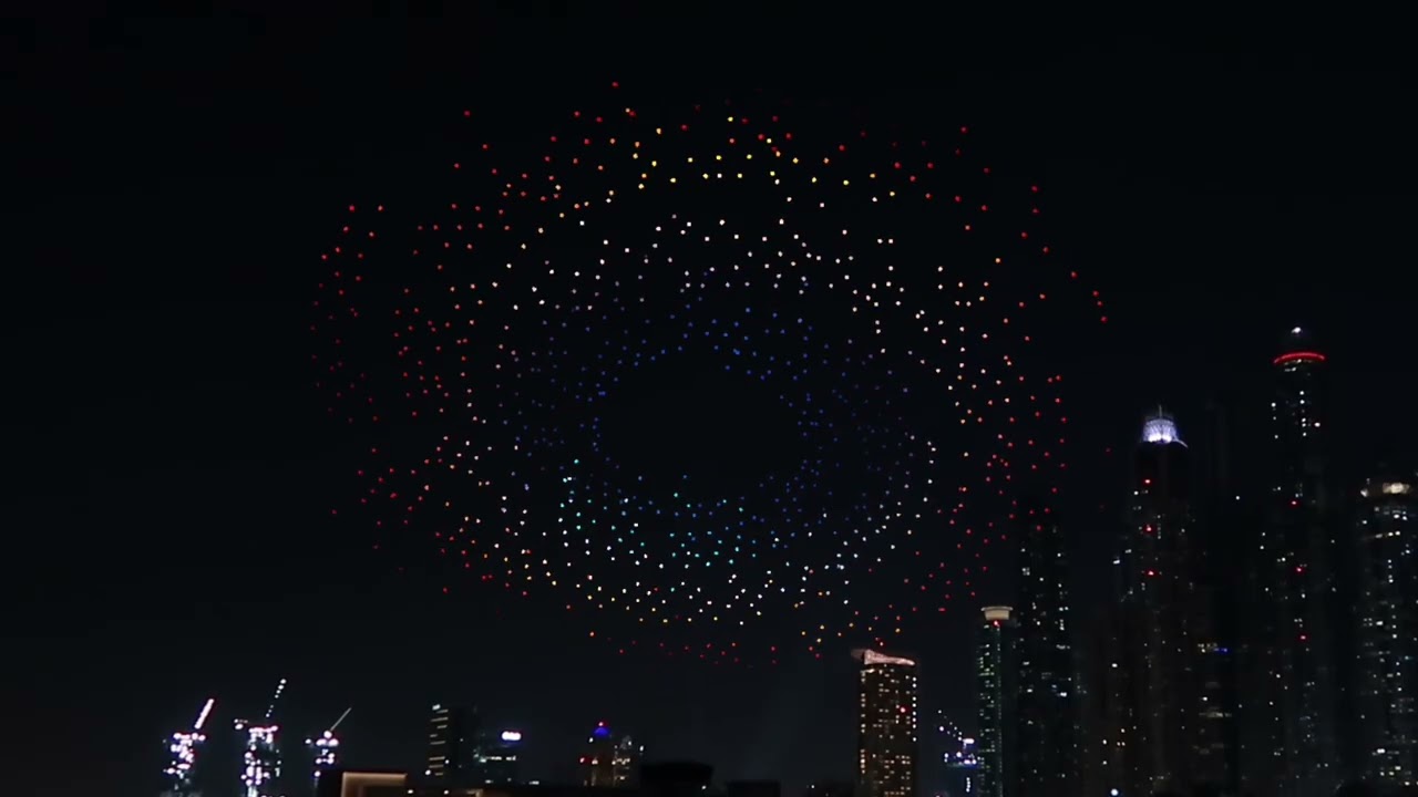 1000 Drones Over JBR Dubai | Revolve x Dronex Show Light Spectacle