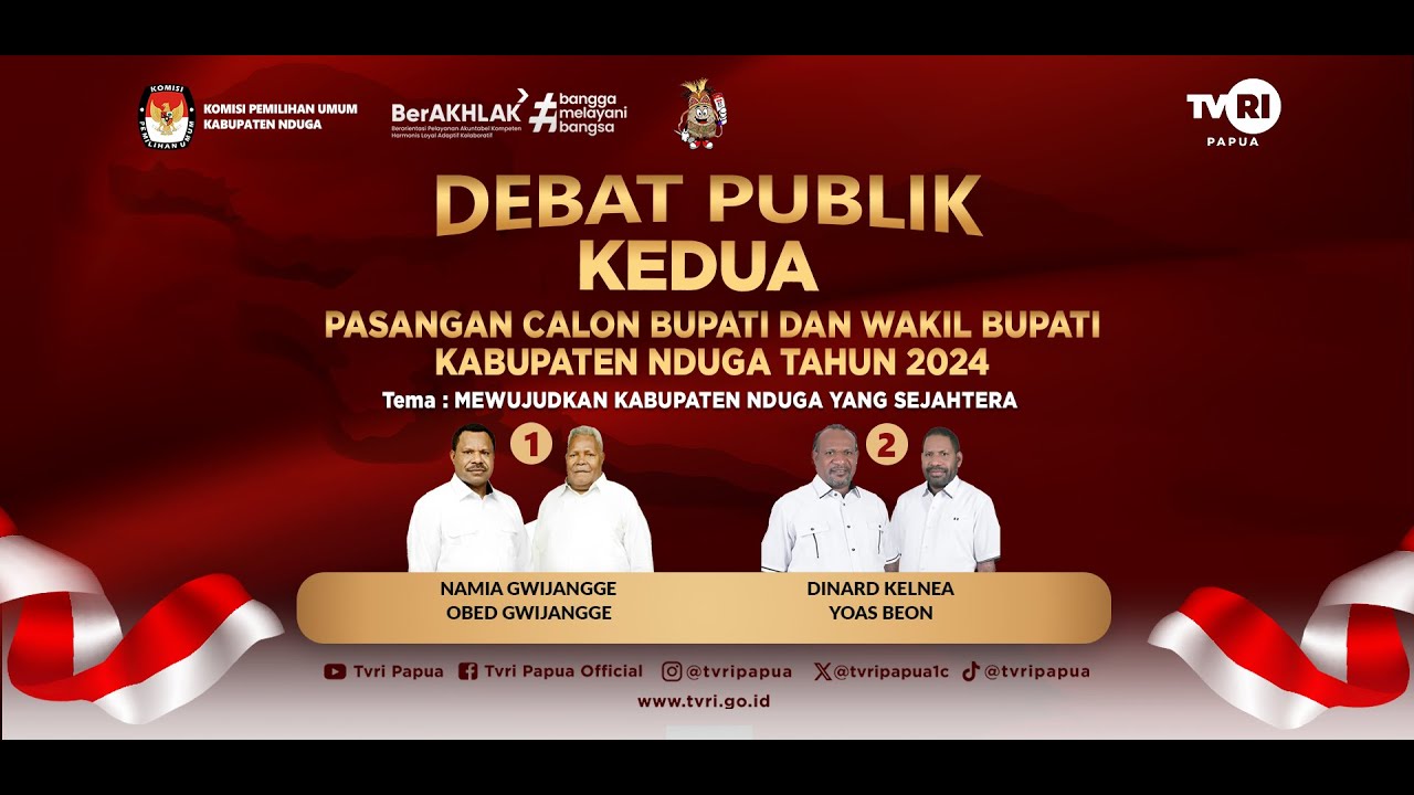 DEBAT PUBLIK KEDUA PASANGAN CALON BUPATI DAN WAKIL BUPATI KABUPATEN NDUGA TAHUN 2024