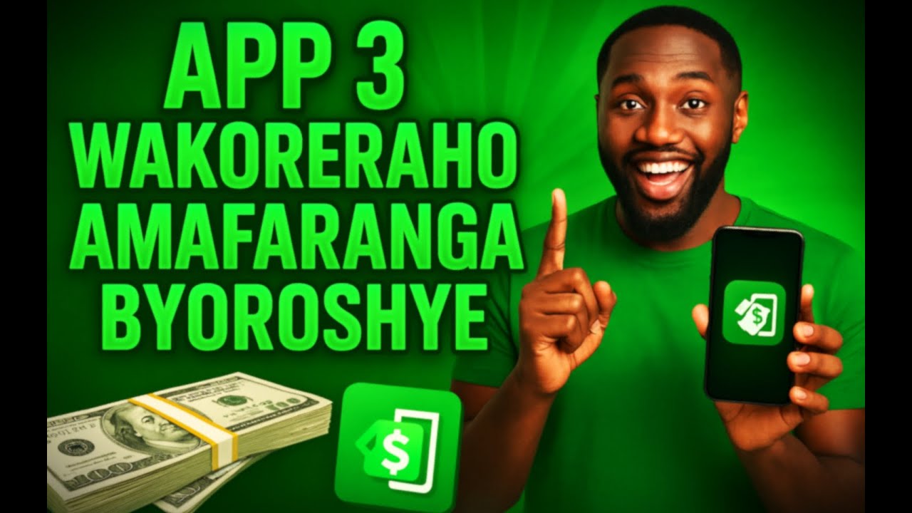 App 3 Wakoreraho amafaranga ukoresheje Telephone yawe ukabikuza kuri MoMo (Mobile Money)