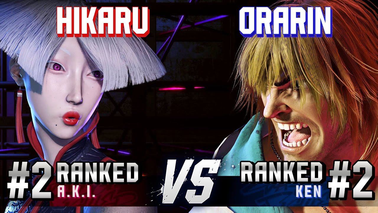 SF6 ▰ HIKARU (#2 Ranked A.K.I.) vs ORARIN (#2 Ranked Ken) ▰ High Level Gameplay