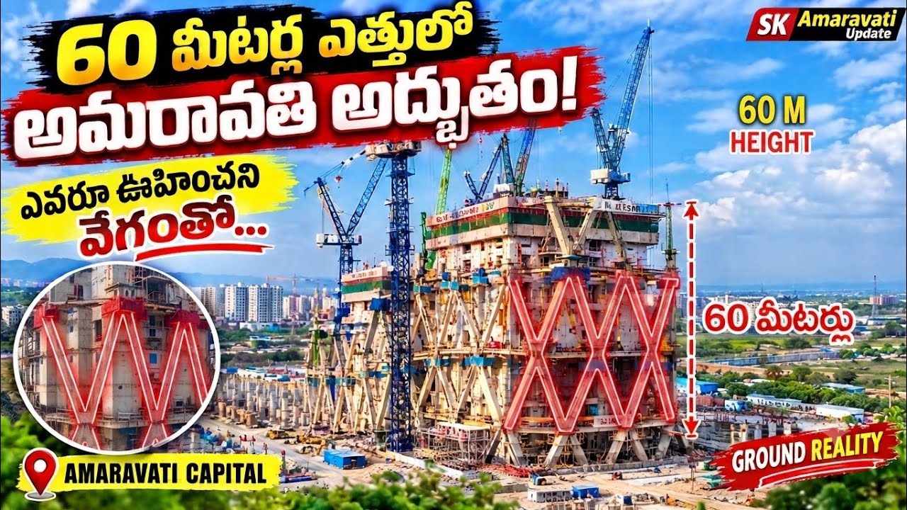 అమరావతి ఆకాశాన్ని తాకుతోంది! 🚀 HOD Tower 60 abv M Update