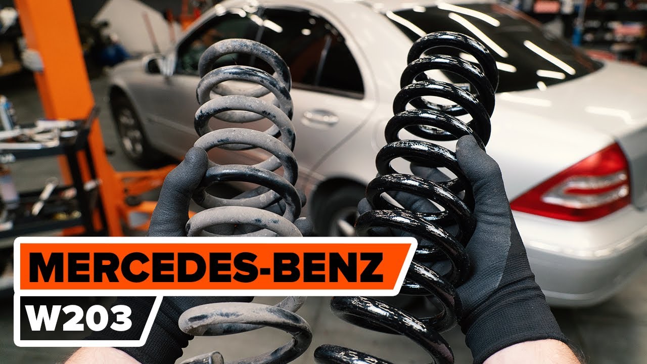 Cómo cambiar los muelles de suspensión traseros en MERCEDES-BENZ W203 Clase C [TUTORIAL DE AUTODOC]