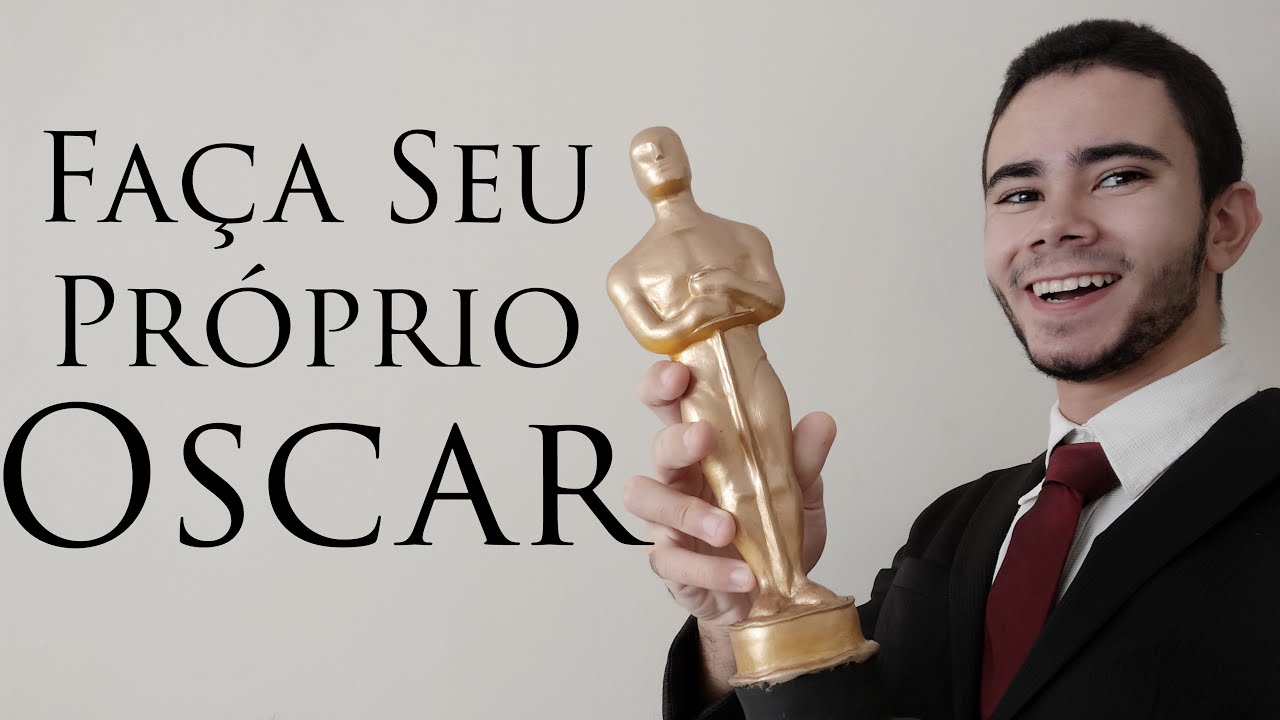 Como Fazer Um Oscar ! - Fiz uma Estatueta do Oscar Com Biscuit - DIY