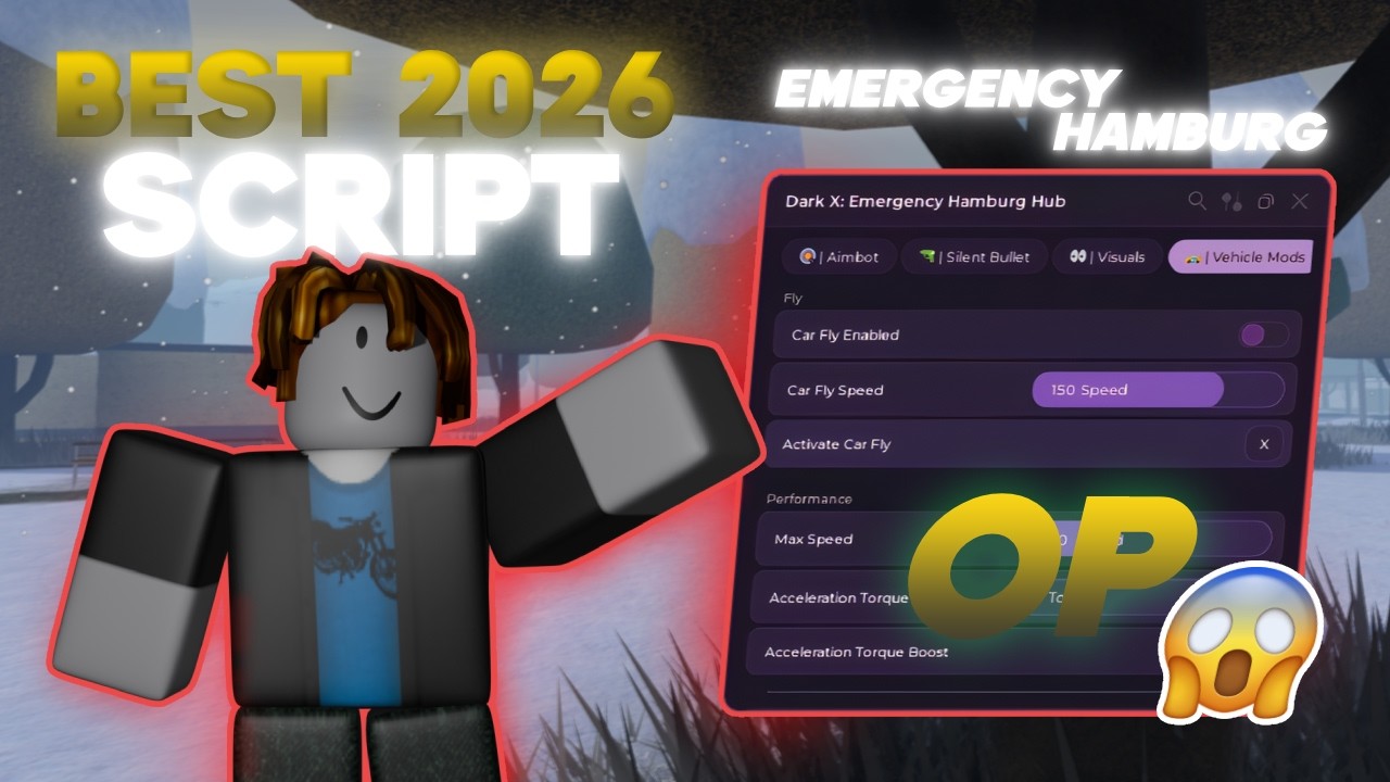 💎 EMERGENCY HAMBURG Script | AimBot, Vehicle Mods, ESP & more | PASTEBIN