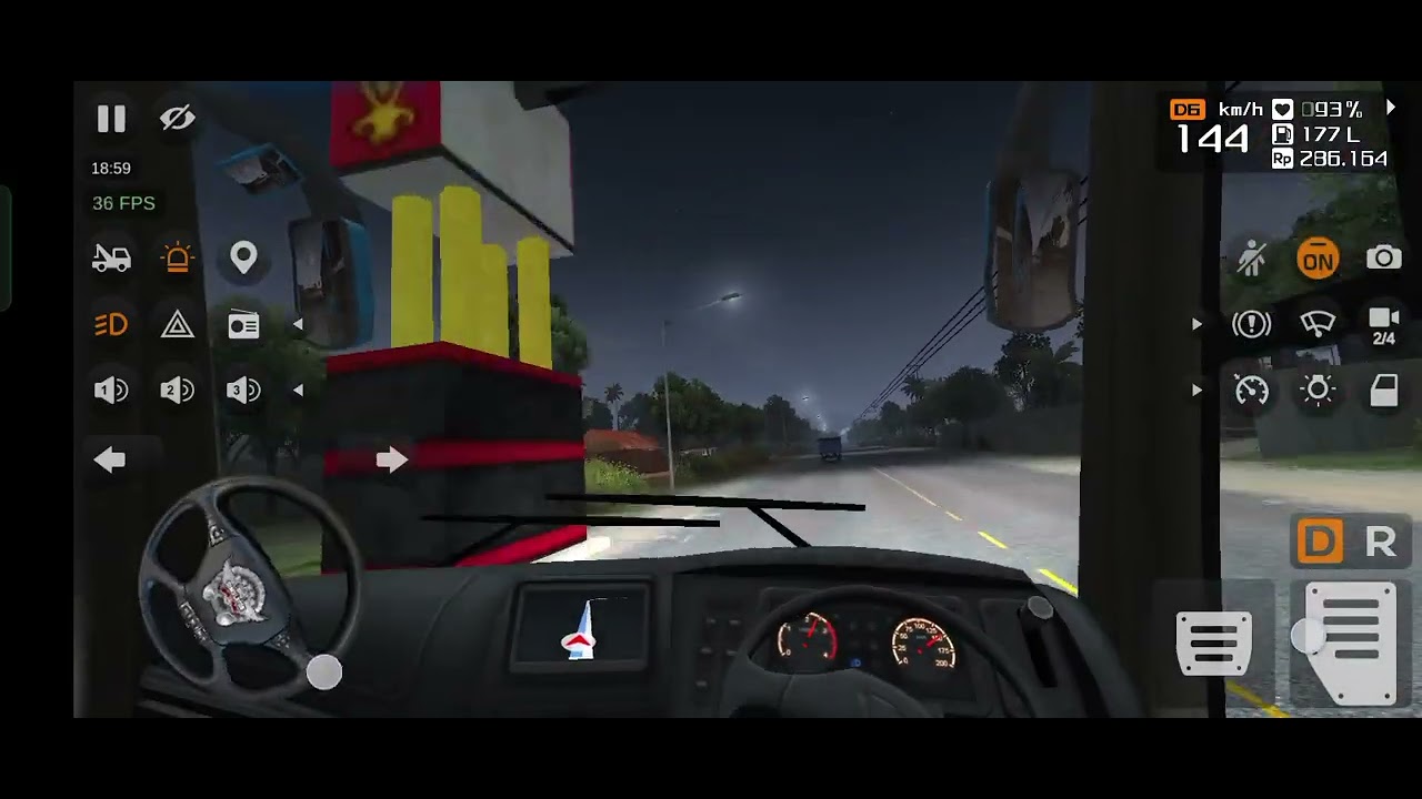 Morning to Night Bus Drive Indonesia 🌄🌙 Realistic Gameplay / Spark Gaming 🎮🥸
