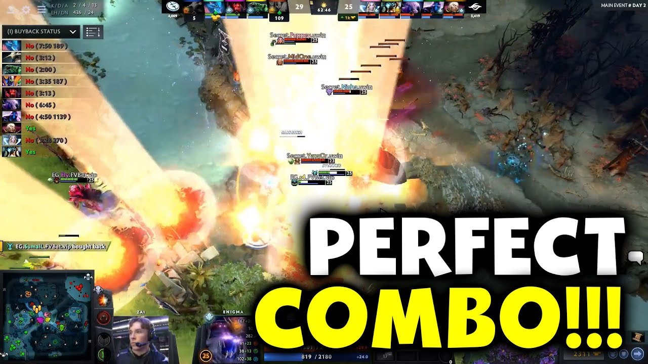 IMBA BEAUTIFUL COMBO !!! - SECRET vs EG - TI9 THE INTERNATIONAL 2019 DOTA 2
