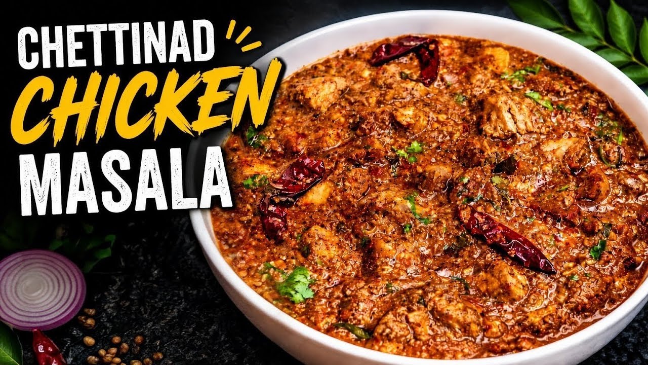 செட்டிநாடு சிக்கன் மசாலா | Chettinad Chicken Masala | Chettinad Chicken Masala Recipe in Tamil