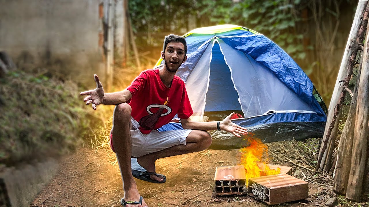 Acampei no quintal de casa