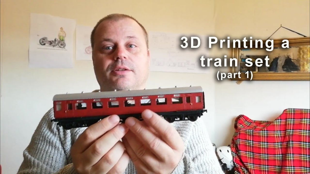 3D Printing a model railway/rail road/ train set: Part one - carriages and guard's van