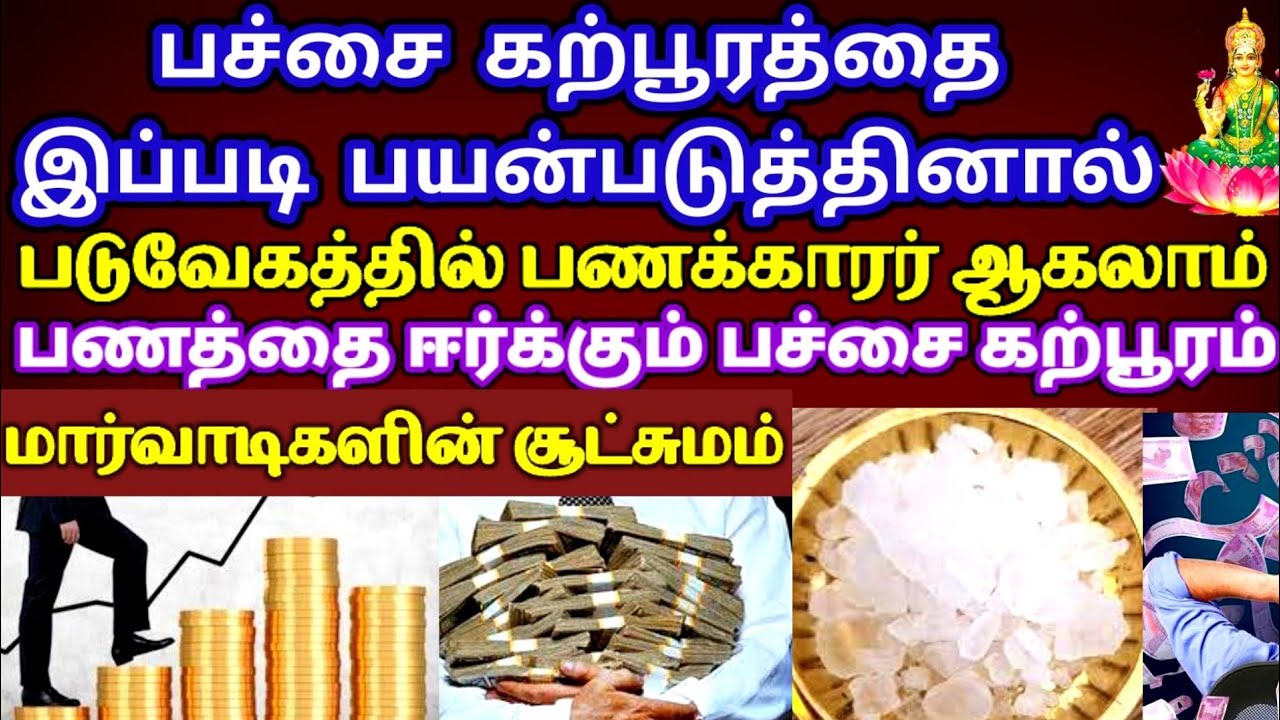 பச்சை கற்பூரத்தில் இப்படி செய்தால் படுவேகத்தில் பணக்காரர் ஆகலாம்|பச்சை கற்பூரம் பரிகாரம்|Panam Sera