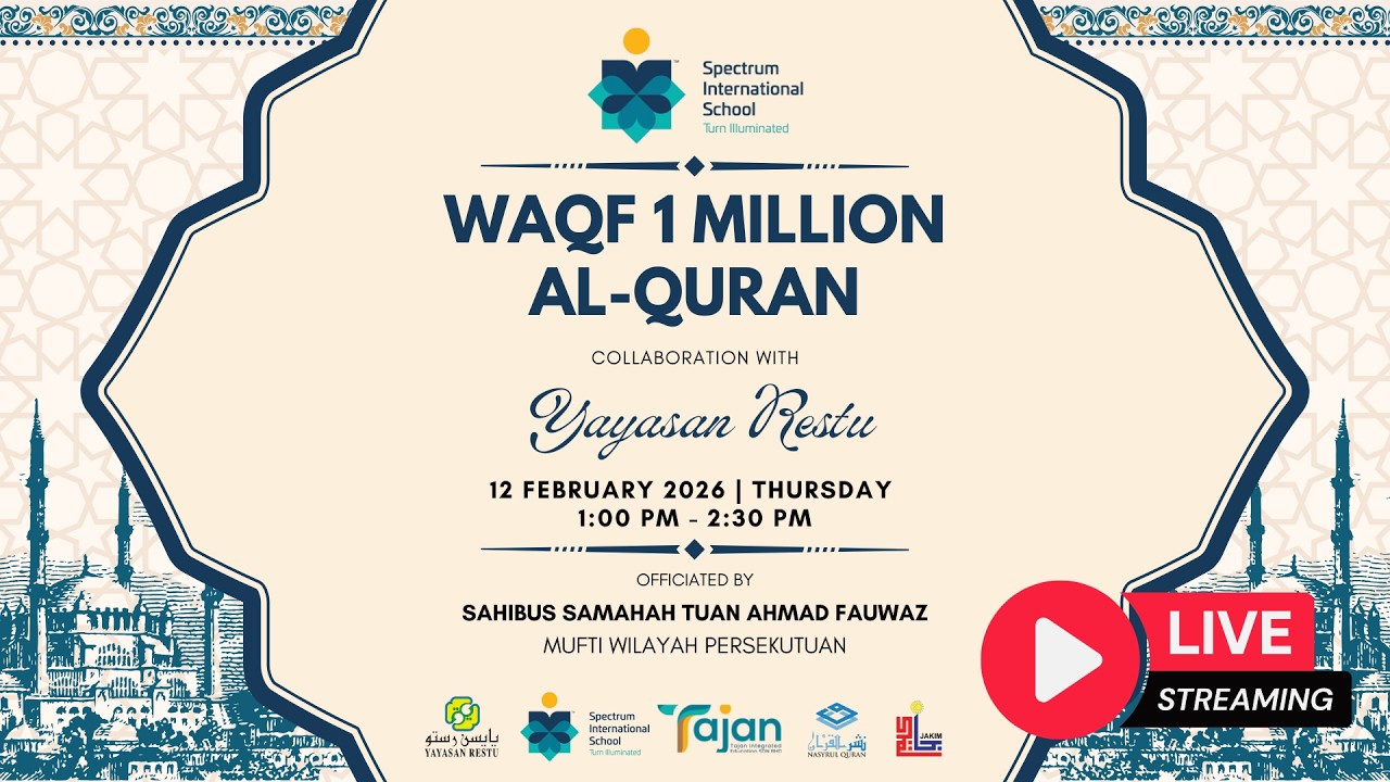 Launching Ceremony | Solidarity Waqf 1 Million Al-Qur’an In Collaboration with Yayasan Restu