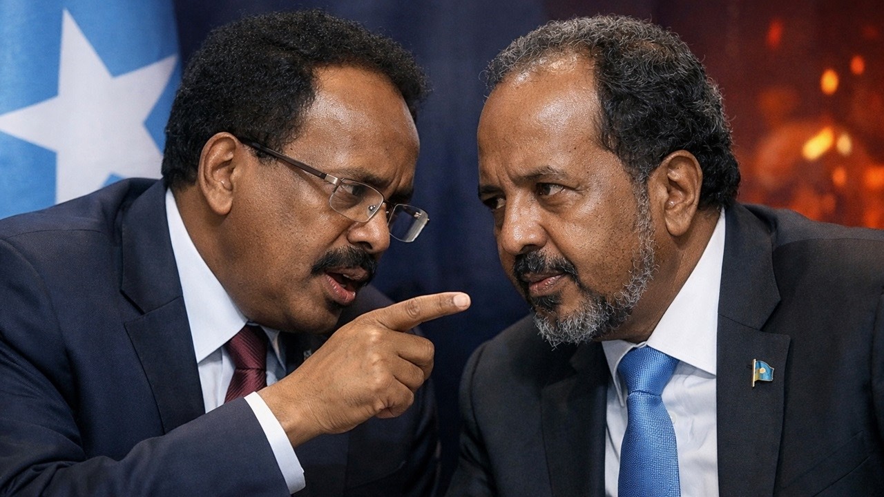 TOOS: Farmaajo oo Runta Indhaha Ka Saaray Xassan Sheekh
