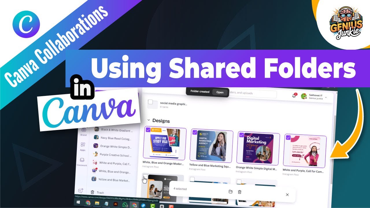 Как использовать общие папки в Canva для эффективной совместной работы | Пошаговое руководство