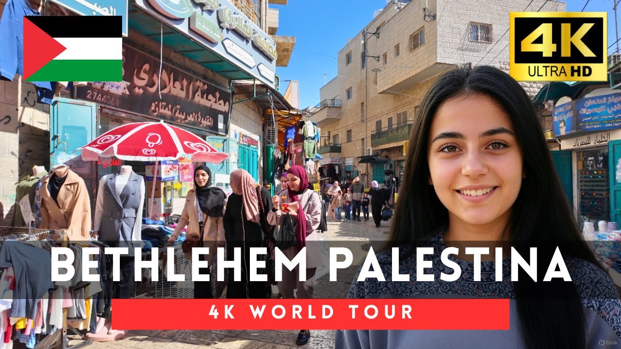 🇵🇸Bethlehem, Palestina Walking Tour - 4K Downtown tour｜Apr 2025