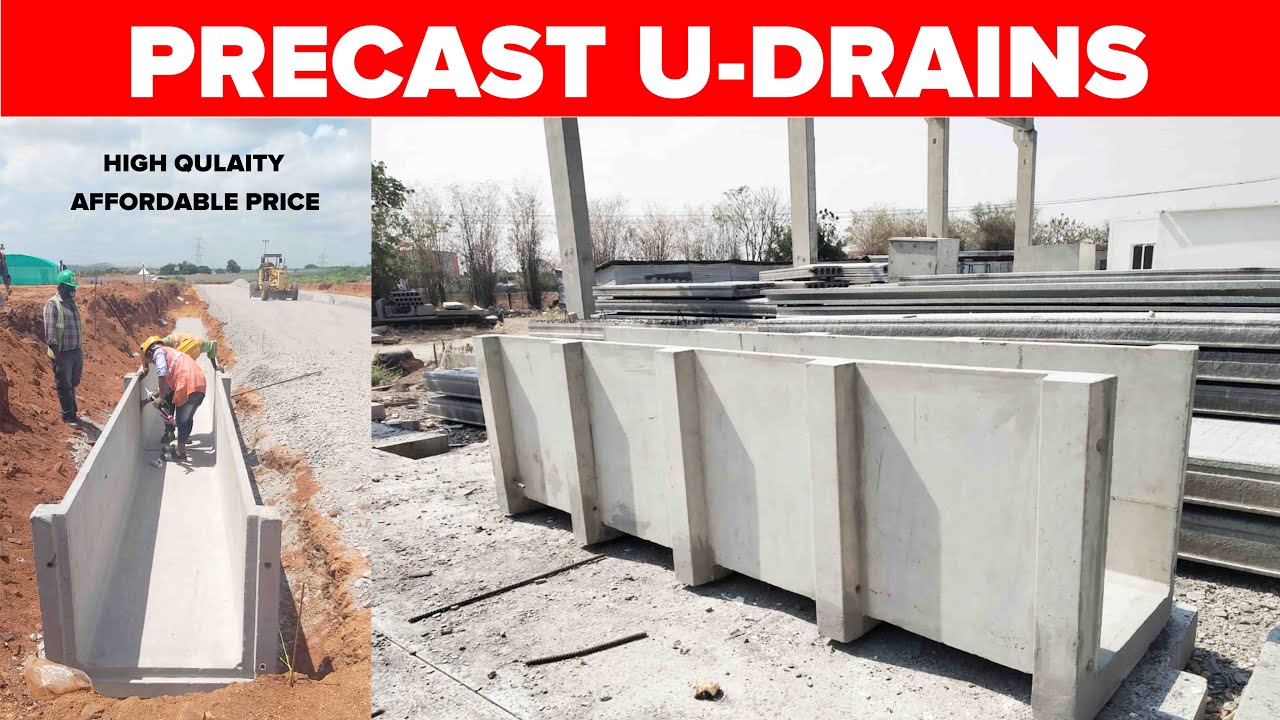 U - Drain VME precast | construction of concrete drain installation | Precast U Drain Manufacturers