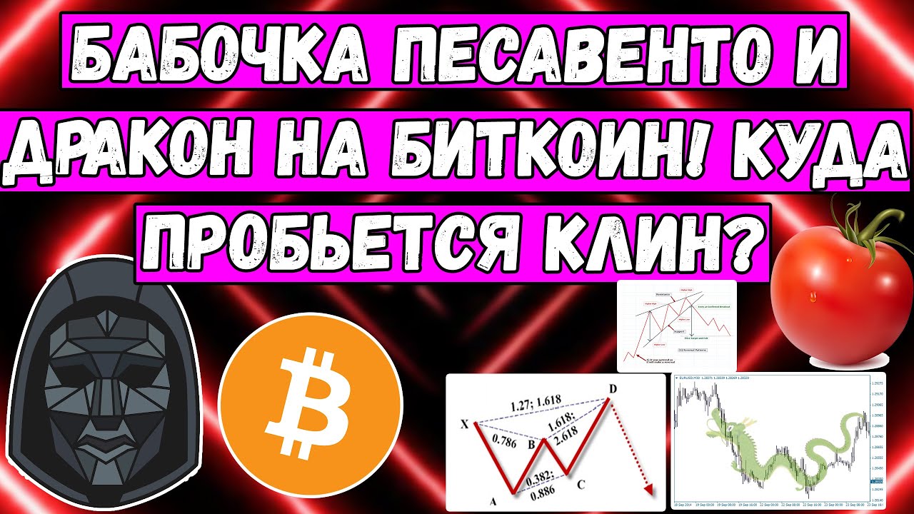 Бабочка Песавенто и Дракон на Биткоин! Куда пробьется клин?