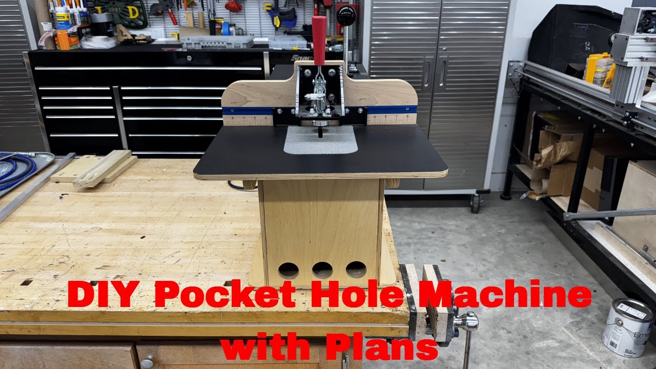 Woodworking DIY Pocket Hole Machine Jig With Plans.