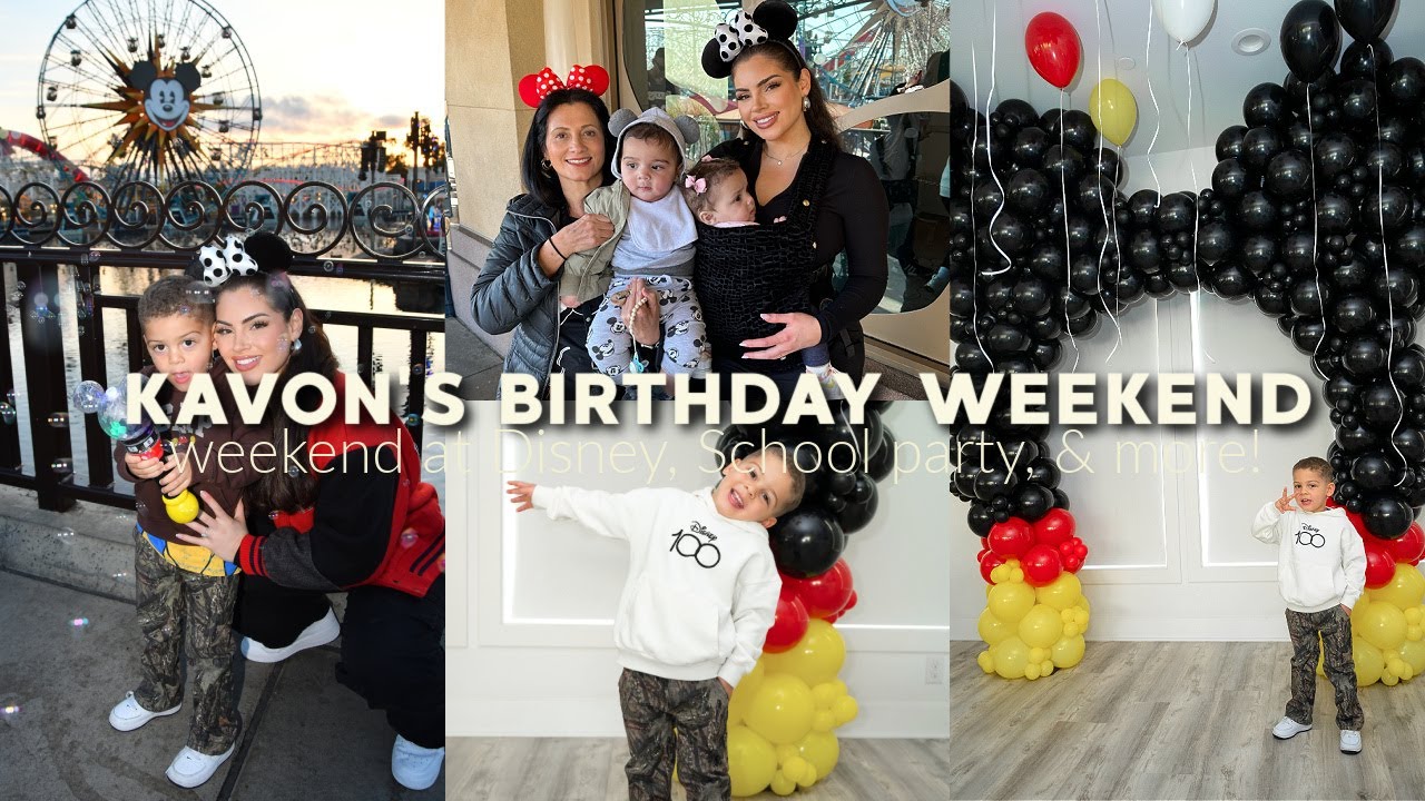 KAVON TURNS 3♡ Disneyland Trip, School Birthday Party, & More!