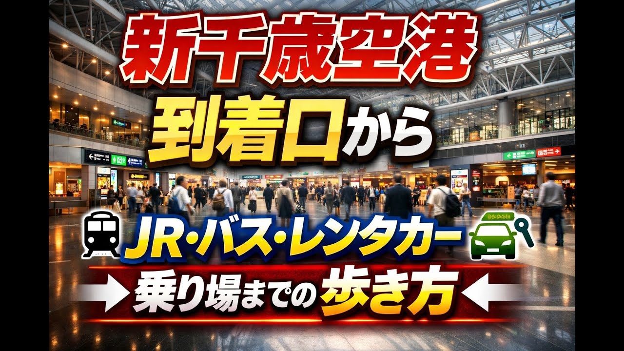 新千歳空港到着口からJR、バス、レンタカー乗り場までの歩き方