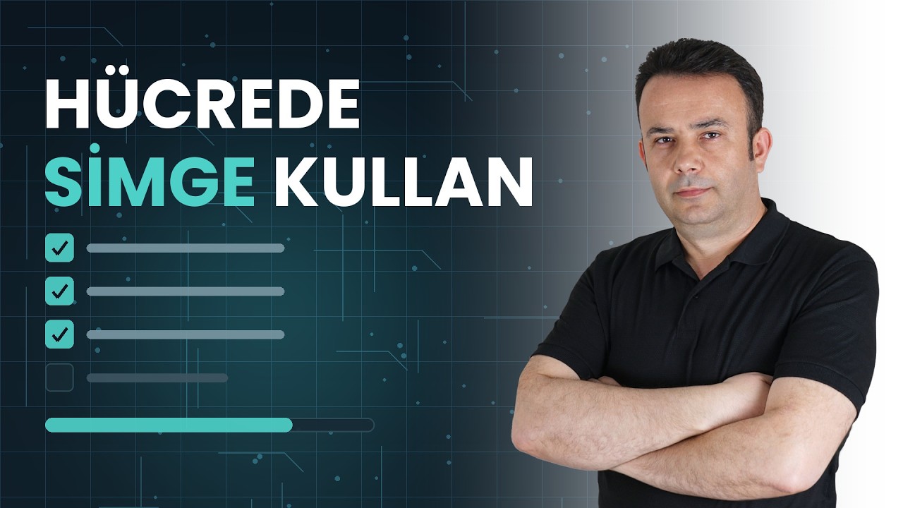 Excel Hücrelerin içinde gülümseyen ve somurtan simgeleri kullanmak 