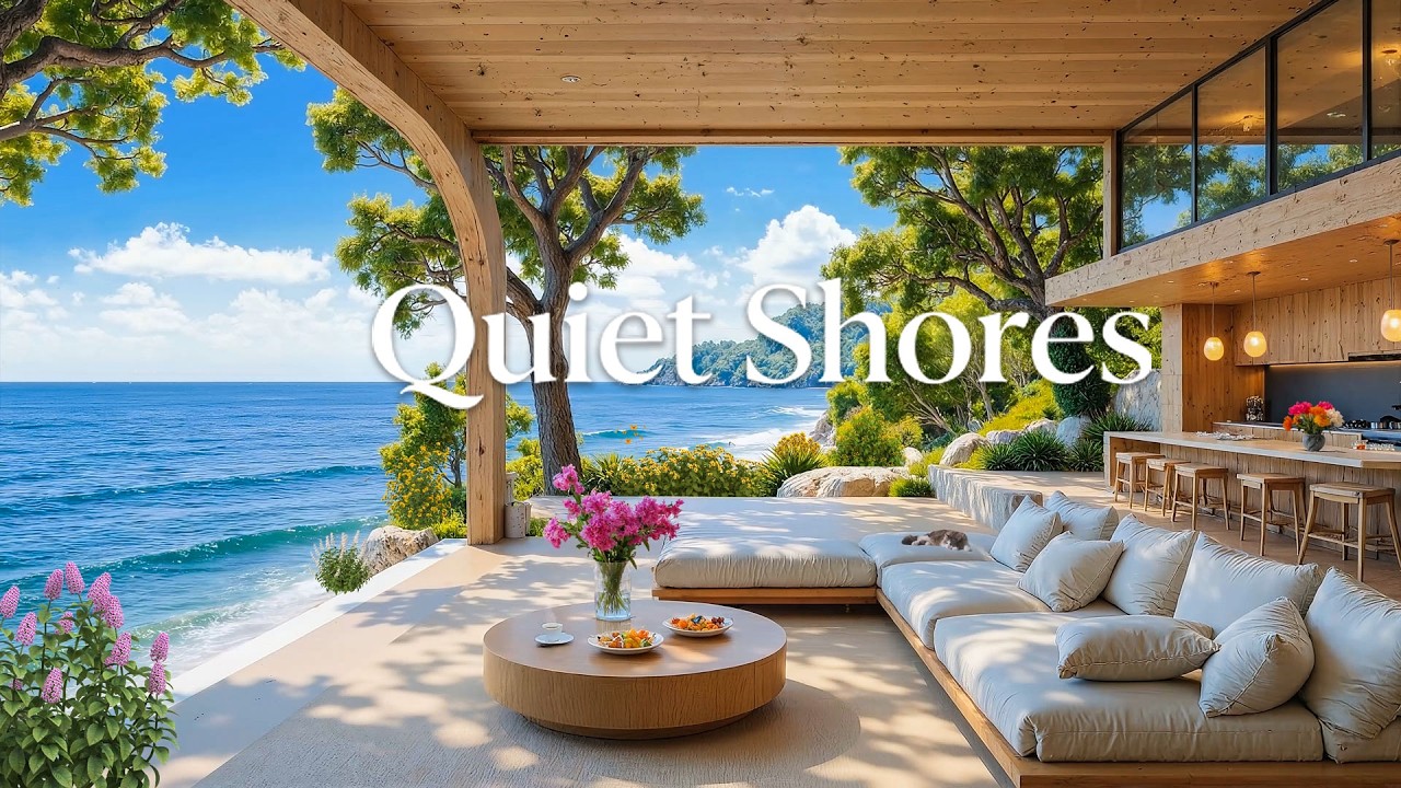 Fresh Coast Piano & Nature Therapy in Elegant Room ⛅ Spring Serenity for Stress Relief, Calm