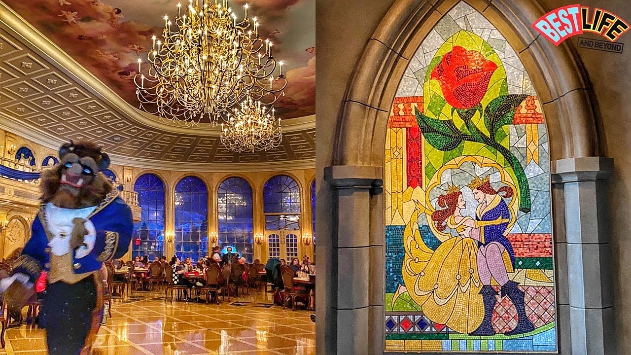 Специальный обед в ресторане Be Our Guest в Magic Kingdom! Внутри замка Зверей, Западного крыла и...