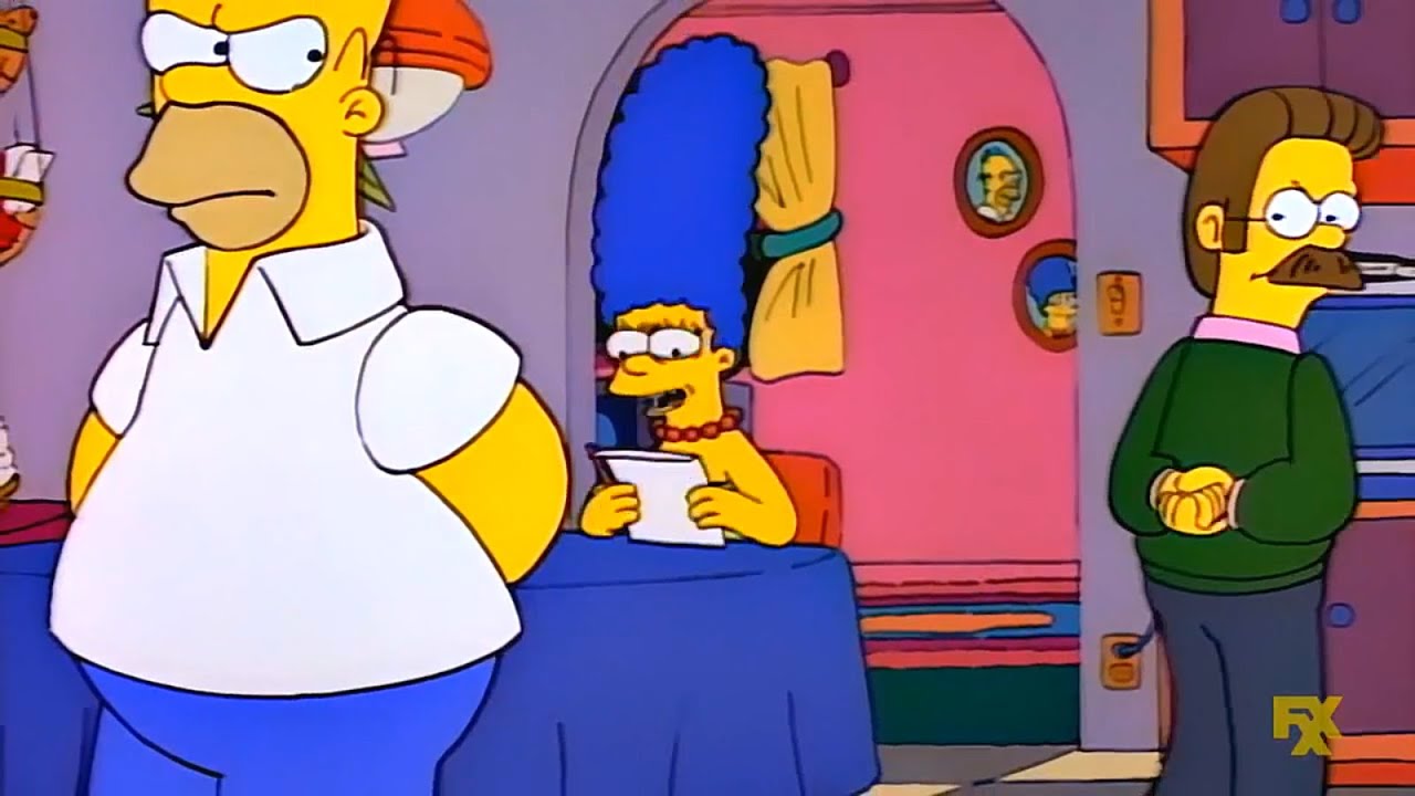 Simpsons 2x6 - Homer and Ned mini golf bet
