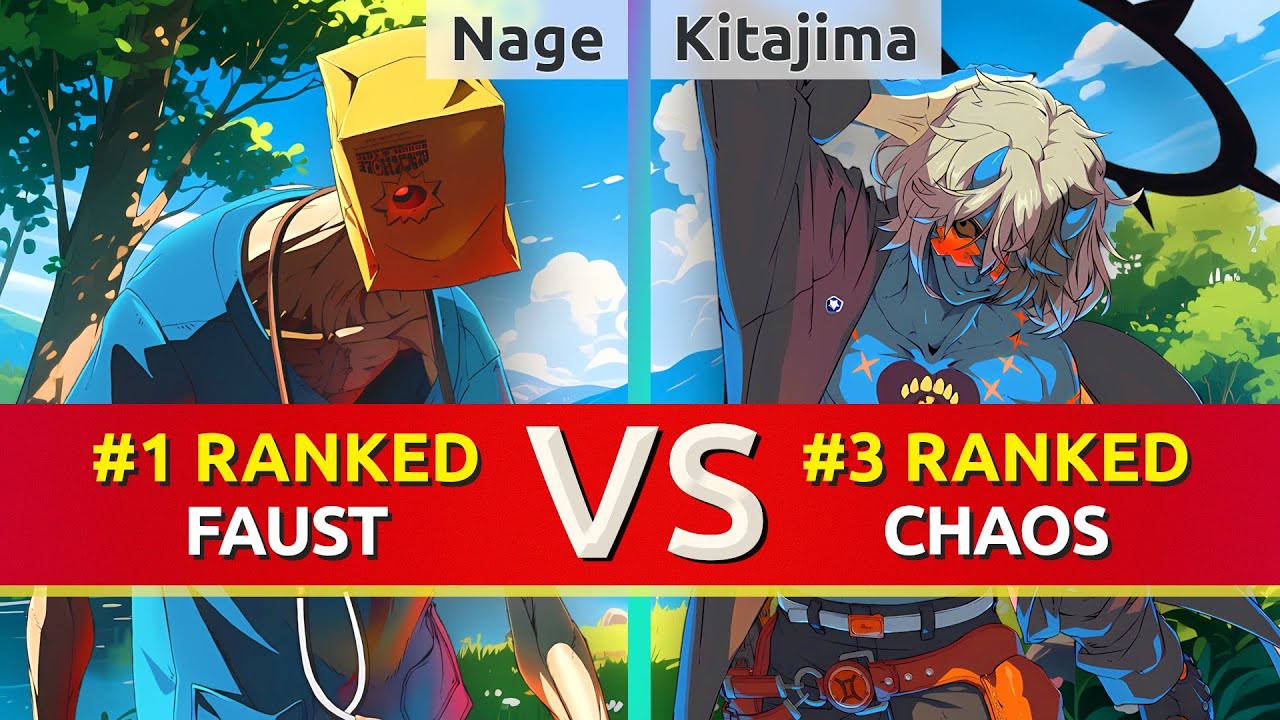 GGST ▰ Nage (#1 Ranked Faust) vs Pomeranian Kitajima (#3 Ranked Happy Chaos). High Level Gameplay