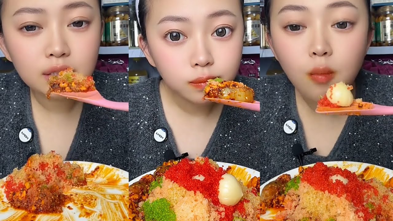 Mitao _ Mukbang / ASMR TOBIKO EGGS | FLYING FISH ROE | EXTREME EATING SOUNDS