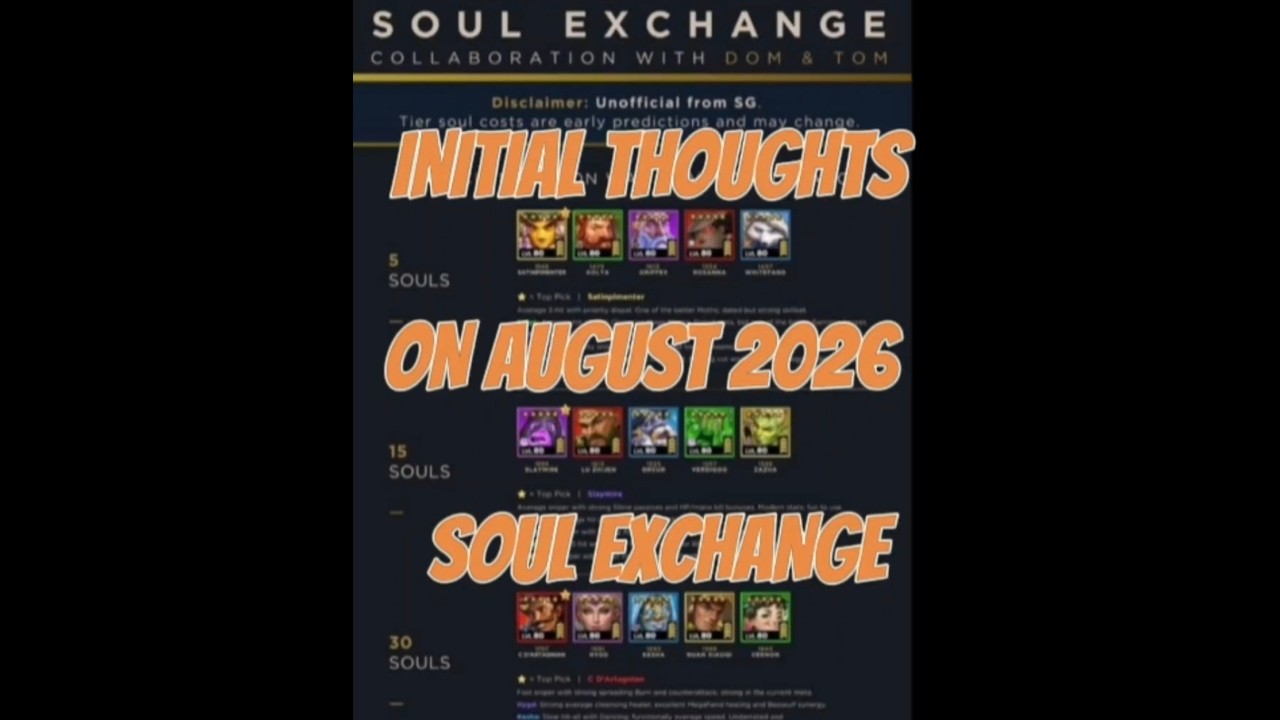 Initial Thoughts on Soul Exchange - August 2026 - Empires & Puzzles