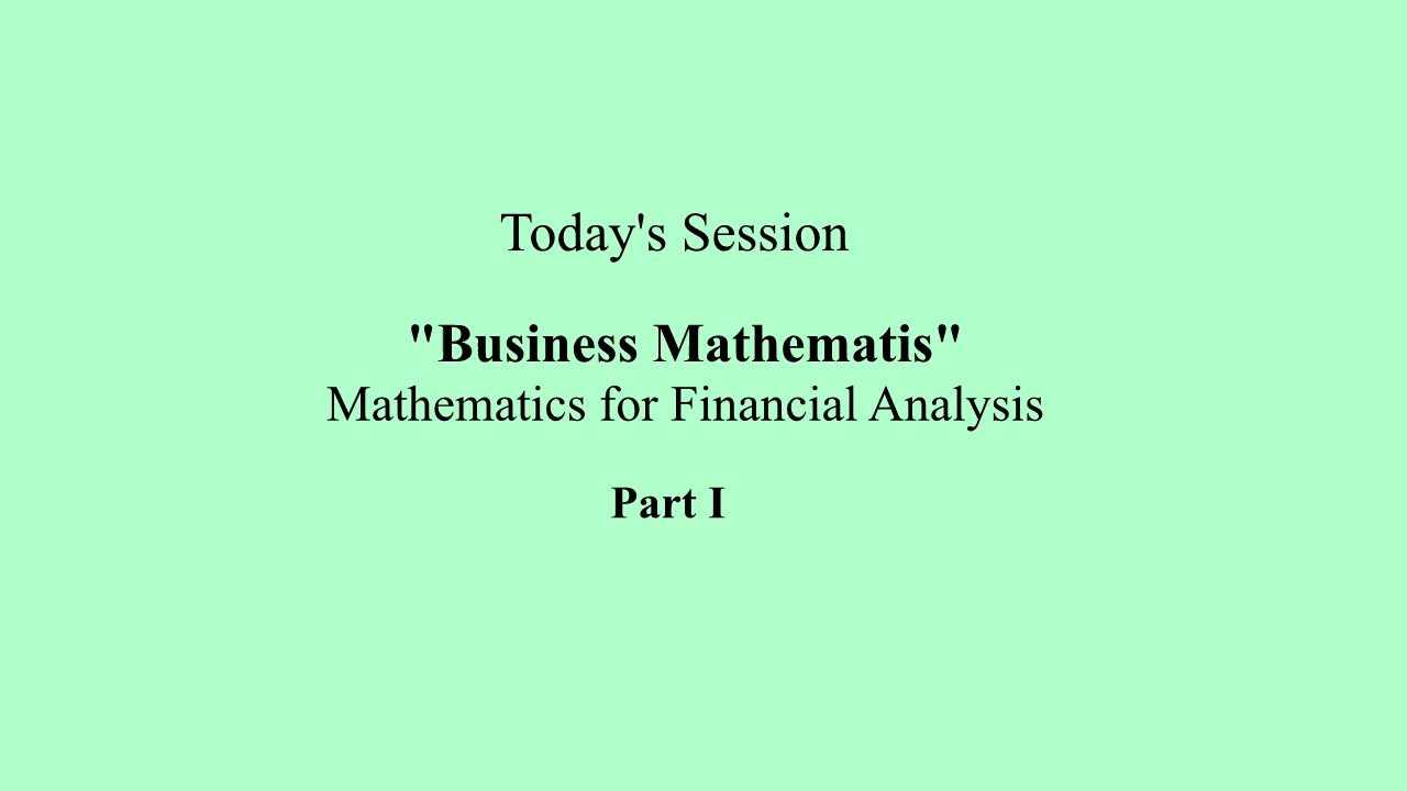 S2_BCom Kerala University-Business Mathematics_Chap5 Part1-Malayalam_Chapter4