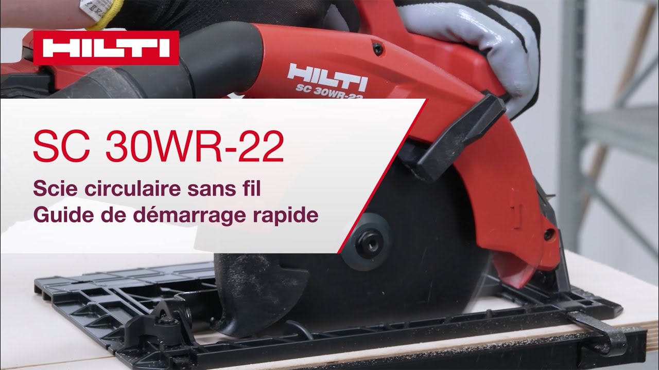 Scie circulaire sans fil Hilti Nuron SC 30WR-22 - Guide de démarrage rapide