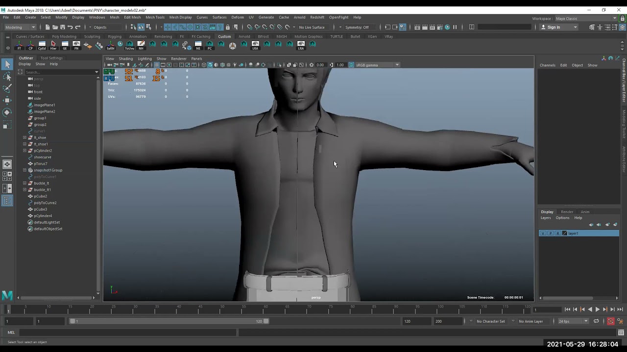 How to design a character in Maya | 3D Modelling | Part 3