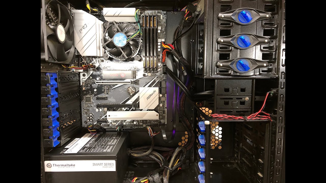 New life for an old PC case with a new ASRock B460 Pro4 motherboard and an Intel i5-10400.