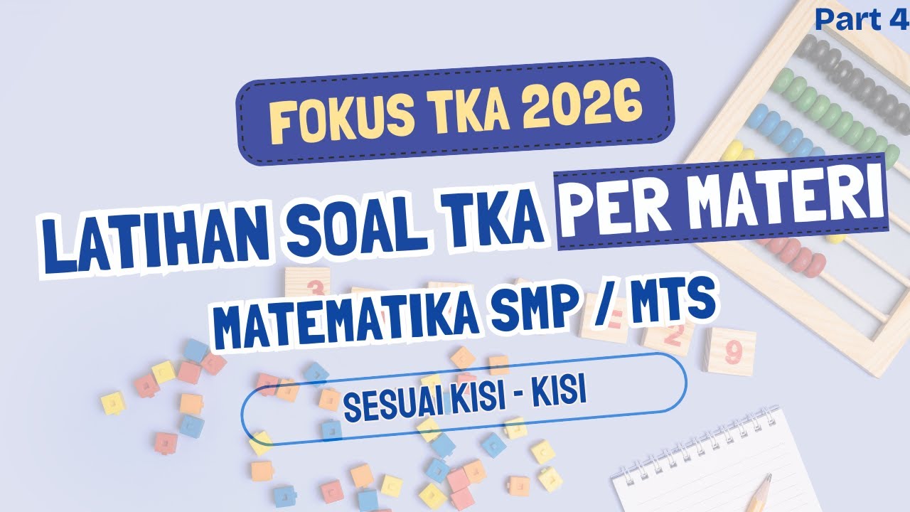Pembahasan Latihan Soal TKA Matematika SMP/MTs 2026 | Geometri - Objek Geometri | Part 4
