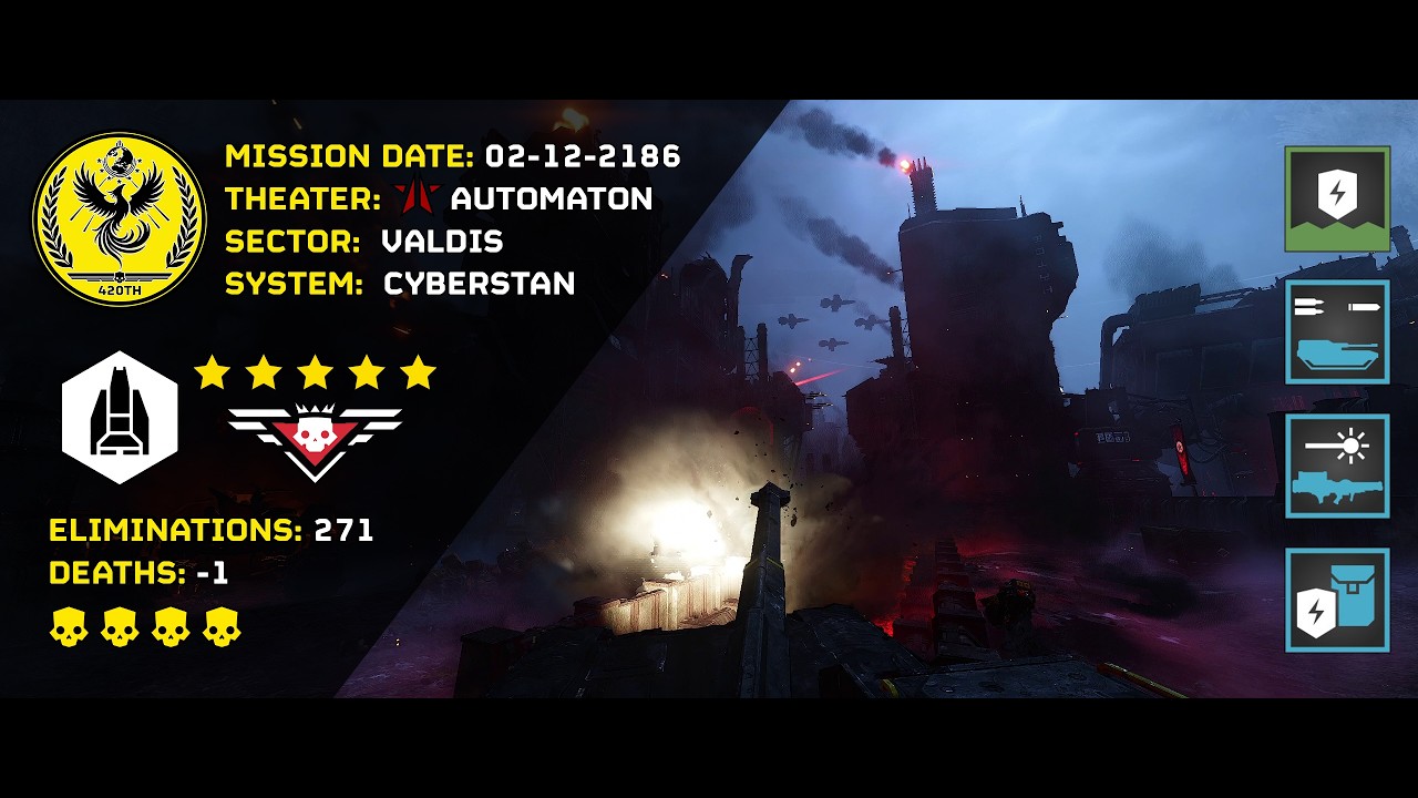 [Helldivers Mission Log] 02.12.2186 - Automaton - Cyberstan [420th Rolling Thunder]