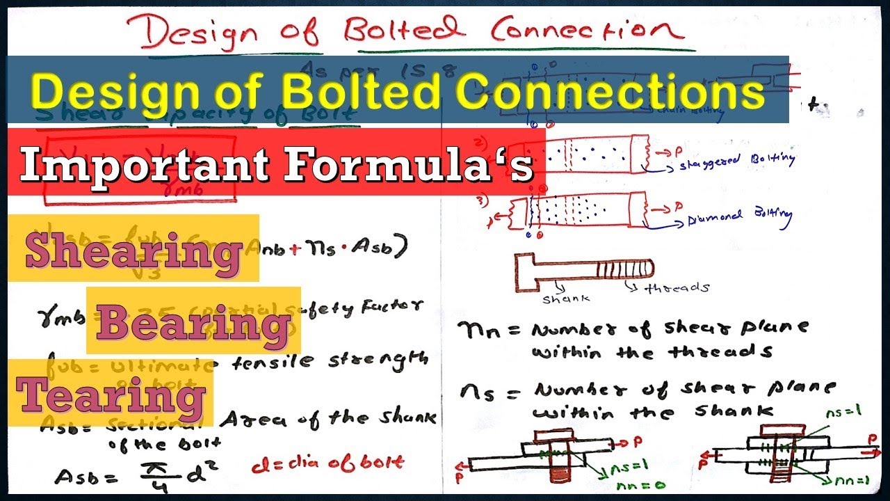 Design of Bolted Connections | Design of Steel Structures