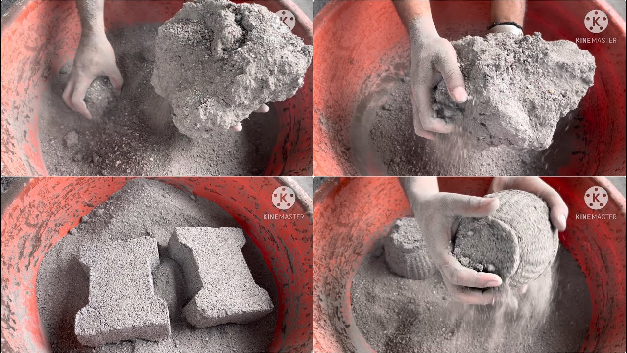 Dry soft texture full dry crumbling mixing #asmr #satisfying