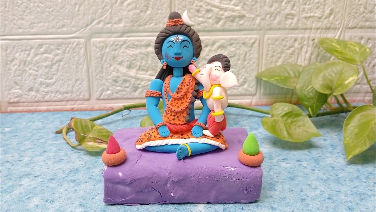 DIY Holi 🫟 🫟special shiv and ganesh ji idol #art #Art and craft by Patel sister's  is live
