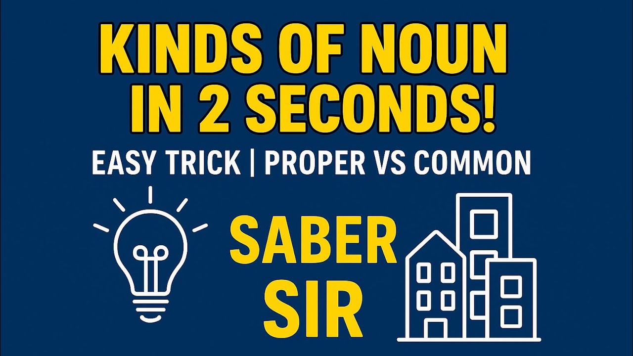 Learn kinds of noun in 2 seconds with #saber sir 