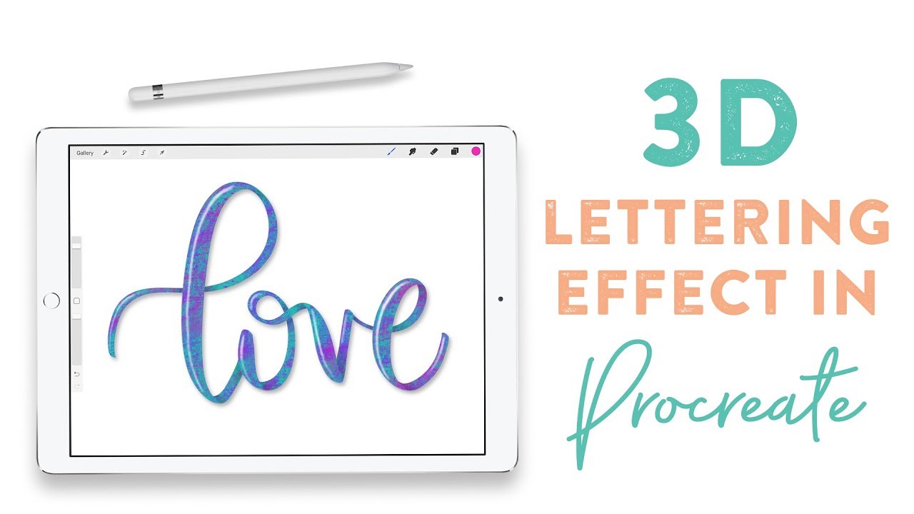 How to Create 3D Lettering in Procreate