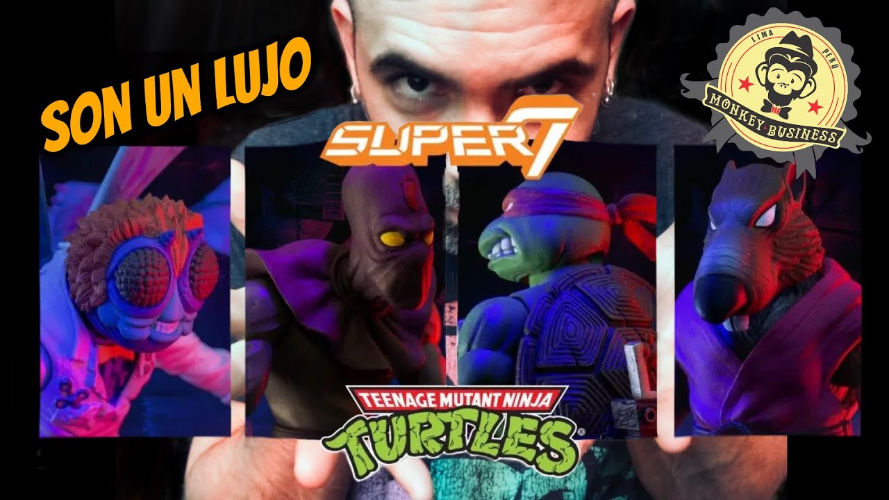 SUPER7 TMNT ULTIMATE WAVE 1: RAFAEL - FOOT SOLDIER - SPLINTER & BAXTER STOCKMAN - UNBOXING / REVIEW