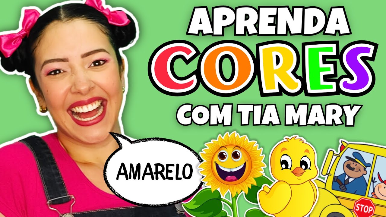 🌟 Descubra a Cor Amarela com Tia Mary! Cante e Aprenda com Figurinhas Divertidas! 🟡