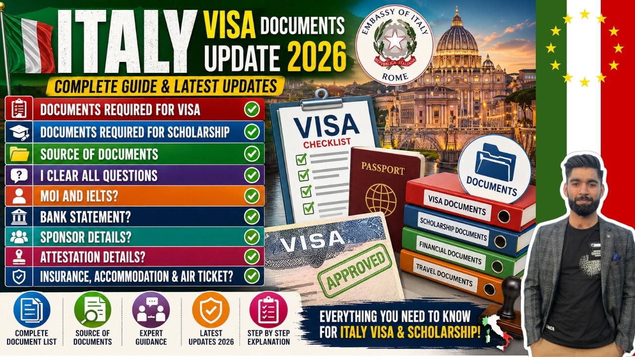 Italy Student Visa Documents Update 2026 | Complete Guide | How to Prepare Italy Visa File 2026