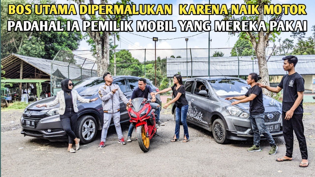 BOS MUDA DIPERMALUKAN DITEMPAT UMUM KARNA HANYA NAIK MOTOR, PADAHAL IA PEMILIK MOBIL YG MEREKA PAKAI