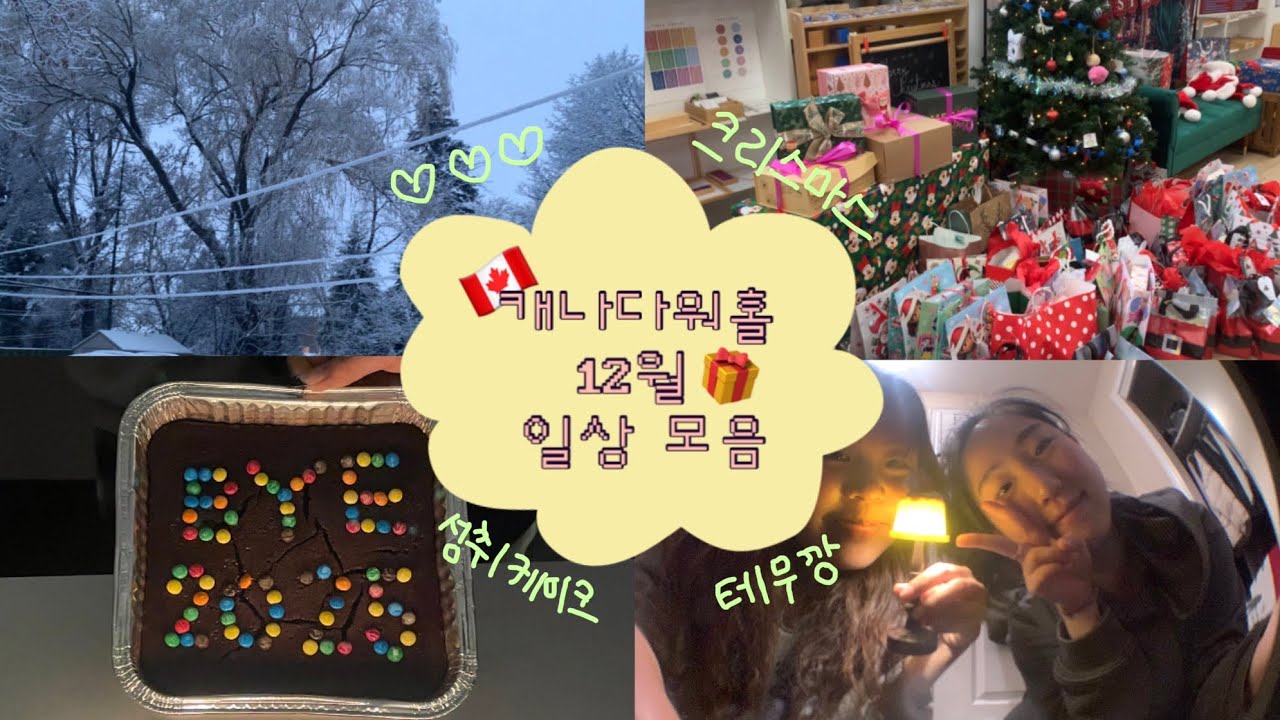 🇨🇦 크리스마스에 진심인 캐나다에서 워홀러의 12월 vlog 🎁🎄/ 테무깡 / 어마어마한 선물을 받게 되는데....!!!!!