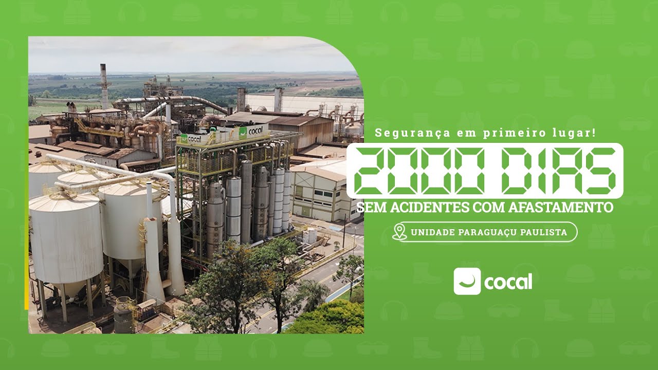 2000 DIAS SEM ACIDENTES COM AFASTAMENTO | UNIDADE PARAGUAÇU PAULISTA