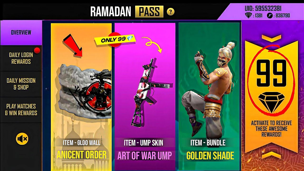 Ramadan Pass Event 2026 Free Fire 🥳🔥| Ramadan Event Free Fire | Free fire new event| FF new event