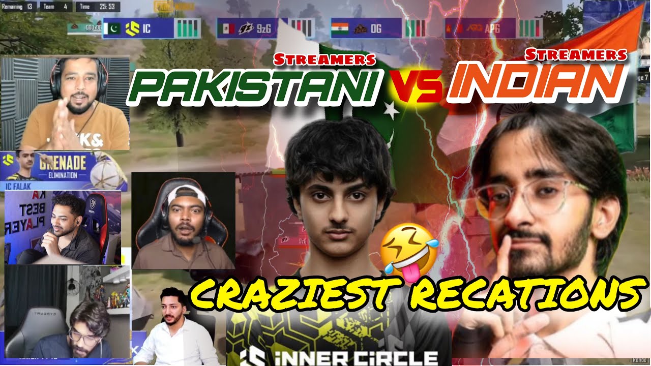 🚨TOP STREAMERS CRAZIEST REACTION 🚨| INDIA 🇮🇳VS 🇵🇰 PAKISTAN | DAY 1 GREEN GROUP MATCHES | PMGC2025